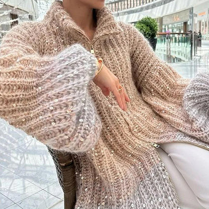 Pull Oversize en Maille Épais et Stylé – Confort et Élégance d'Hiver