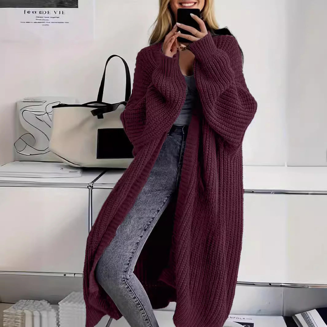 Long cardigan tricoté tendance